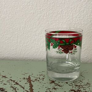 vintage beverage drinking glass christmas holiday